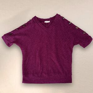 burgundy ribbed knit sweater blouse